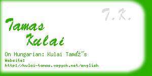 tamas kulai business card